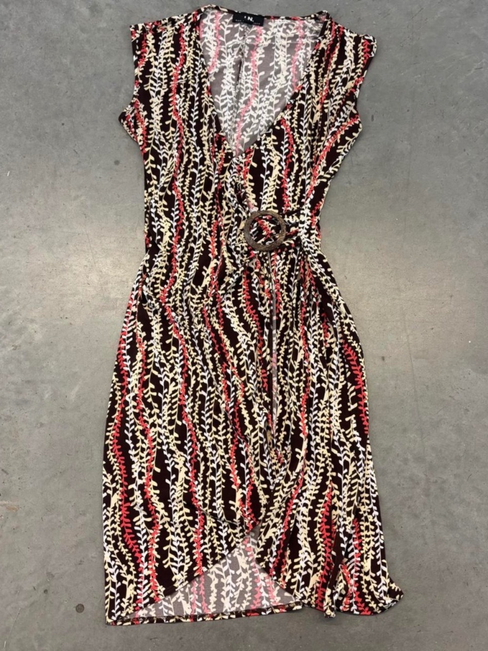 Floral Print Wrap Midi Dress